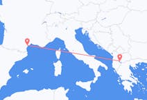 Flyg från Ohrid, Nordmakedonien till Aspiran, Frankrike