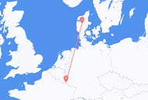 Flyg från Luxemburg, Luxemburg till Karup, Mittjylland, Danmark