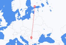Vluchten van Tallinn, Estland naar Niš, Servië