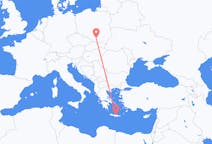 Flights from Kraków in Poland to Heraklion in Greece