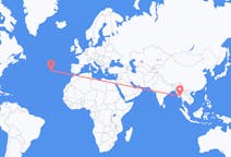 Flyg från Rangoon, Myanmar (Burma) till Pico, Portugal