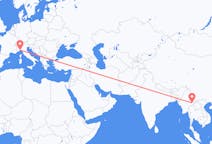 Flights from Kengtung, Myanmar (Burma) to Genoa, Italy