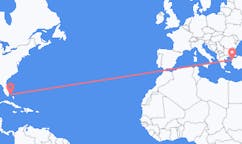 Flyreiser fra Bimini, Bahamas til Edremit, Tyrkia