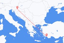 Flights from Zagreb in Croatia to Dalaman in Turkey