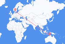 Flyrejser fra Darwin, Australien til Göteborg, Sverige