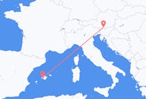 Flights from Palma de Mallorca, Spain to Klagenfurt, Austria