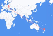 Flyreiser fra Nye Plymouth, New Zealand til Cluj-Napoca, Romania
