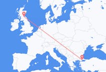 Flyreiser fra Tekirdağ, Tyrkia til Edinburgh, Skottland