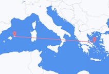 Vols depuis la ville de Skyros vers la ville de Minorque