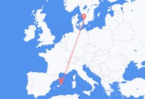 Flights from Angelholm to Mahon