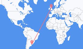 Flyg från Uruguay till England