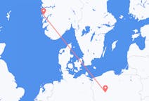 Flüge von Posen, Polen nach Bergen, Norwegen