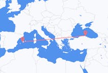 Flyreiser fra Sinop, Tyrkia til Palma de Mallorca, Spania