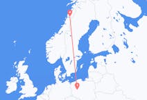 Flights from Mo i Rana, Norway to Poznań, Poland