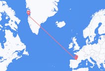 出发地 格陵兰阿西亚特目的地 西班牙圣塞巴斯蒂安的航班