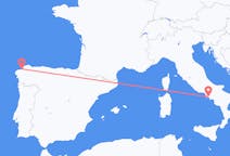 Flights from La Coruña to Naples