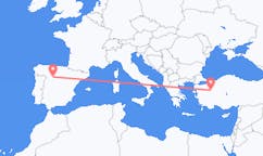 Flyrejser fra Valladolid, Spanien til Kutahya, Tyrkiet
