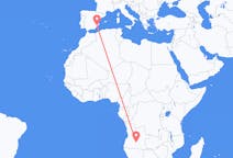 Flyrejser fra Menongue, Angola til Murcia, Spanien