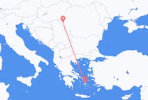 Vluchten van Timișoara naar Naxos