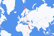 Flyreiser fra Asmara, Eritrea til Sørkjosen, Norge