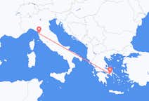 Vluchten van Pisa naar Athene