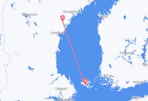Vluchten van Mariehamn naar Kramfors (gemeente)