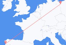 Flyg från Szczecin, Polen till Vigo, Spanien