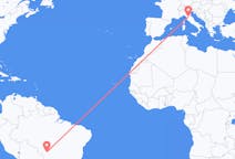 Flyreiser fra Cuiabá, Brasil til Firenze, Italia