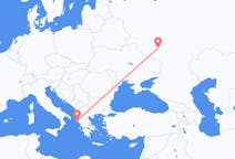Fly fra Voronezj til Korfu