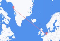 オランダのアイントホーフェンからから、グリーンランドのウペルナビクまでのフライト