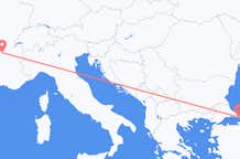 从伊斯坦布尔飞往里昂的航班