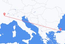 Flights from Istanbul in Turkey to Lyon in France