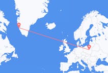 Flights from Warsaw, Poland to Nuuk, Greenland