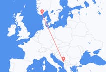 Flights from Kristiansand to Podgorica
