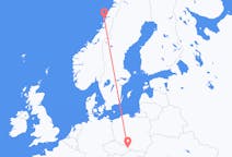 Flyrejser fra Sandnessjøen, Norge til Ostrava, Tjekkiet