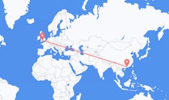 Flyg från Guangzhou, Kina till Bristol, England