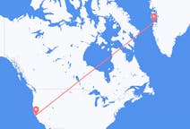 来自美国聖弗朗西斯科目的地 格陵兰阿西亚特的航班
