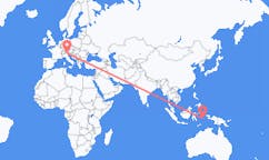 인도네시아 암본, 말루쿠에서 출발해 이탈리아 볼차노로(으)로 가는 항공편