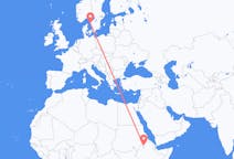 Flyreiser fra Gonder, Etiopia til Göteborg, Sverige