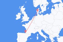 Flights from Biarritz in France to Billund in Denmark