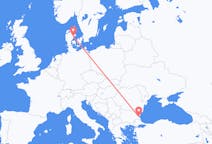 Flights from Burgas in Bulgaria to Aarhus in Denmark