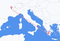 出发地 希腊出发地 卡拉马塔目的地 法国里昂的航班