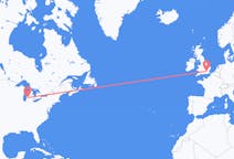 Flights from Grand Rapids, the United States to London, England