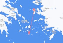 Vols depuis la ville de Santorin vers la ville de Chios