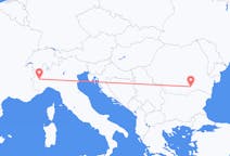 Vluchten van Boekarest, Roemenië naar Turijn, Italië