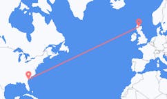 来自美国希尔顿黑德岛前往苏格兰的印威內斯的航班