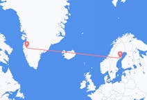 Flights from Kangerlussuaq, Greenland to Umeå, Sweden