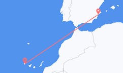 Vluchten van La Palma (ort i Mexiko, Guanajuato, Salamanca), Spanje naar Alicante, Spanje