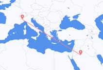 Loty z Al Jawf Region, Arabia Saudyjska z Turyn, Włochy