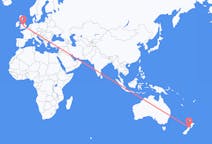 Vluchten van Nelson, Nieuw-Zeeland naar Birmingham, Engeland